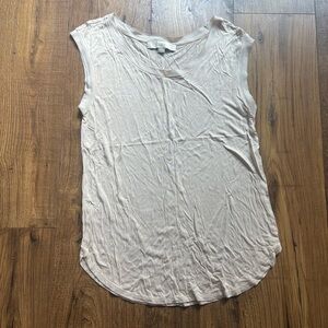 LOFT Cream Sleeveless Tank Top
